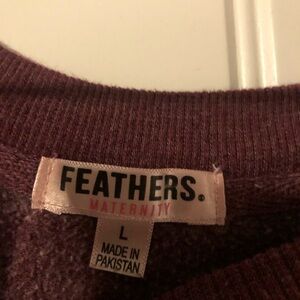 Feathers Women's Sweater - Rich Burgundy